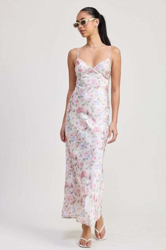 Emory Park Spaghetti Strap Maxi Floral Dress - SwagglyLife Home & Fashion