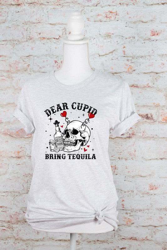 Dear Cupid Bring Tequila PLUS Graphic Tee in - photo