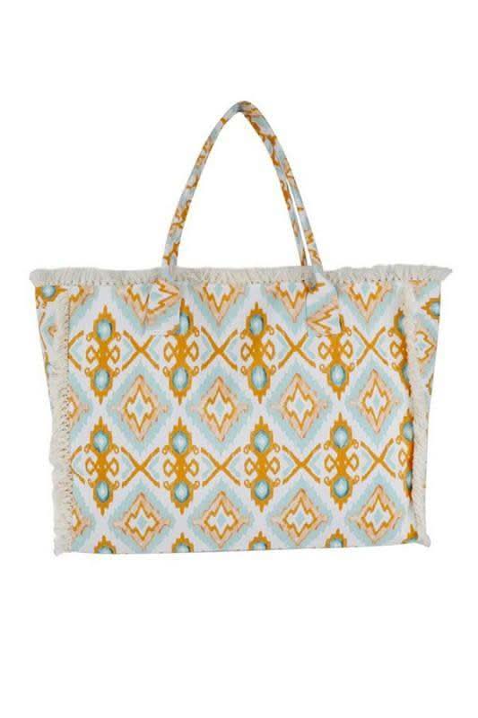 Fringe Edge Boho Printed Fashion Tote - SwagglyLife Home & Fashion