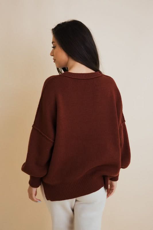 Cozy Mood Oversized Pullover Sweater in - photo