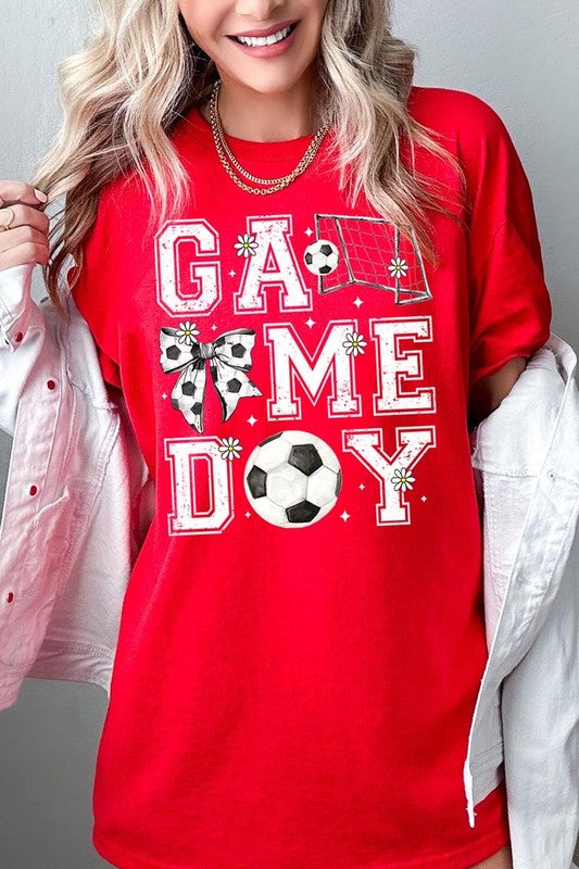 Soccer Game Day Graphic Heavy Cotton Tee - SwagglyLife Home & Fashion