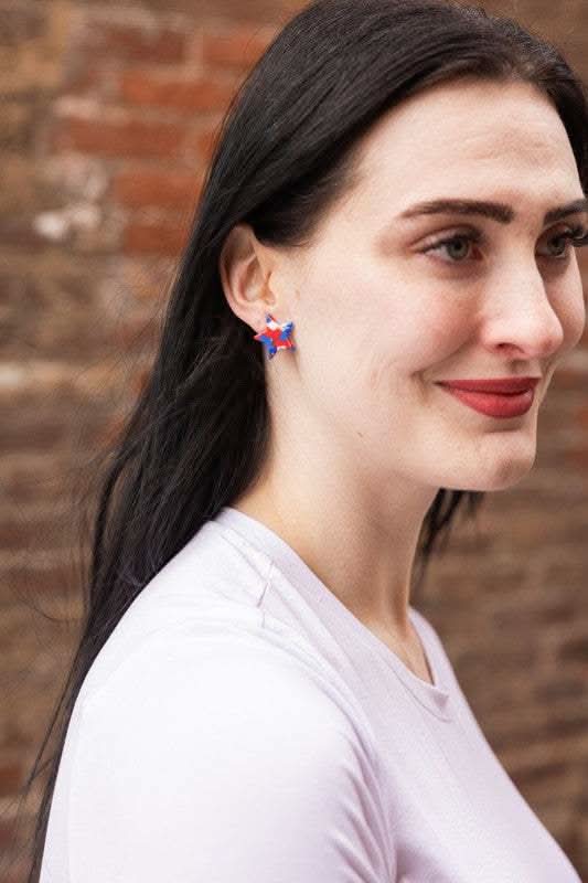 Liberty Star Studs - Red, White & Blue - SwagglyLife Home & Fashion