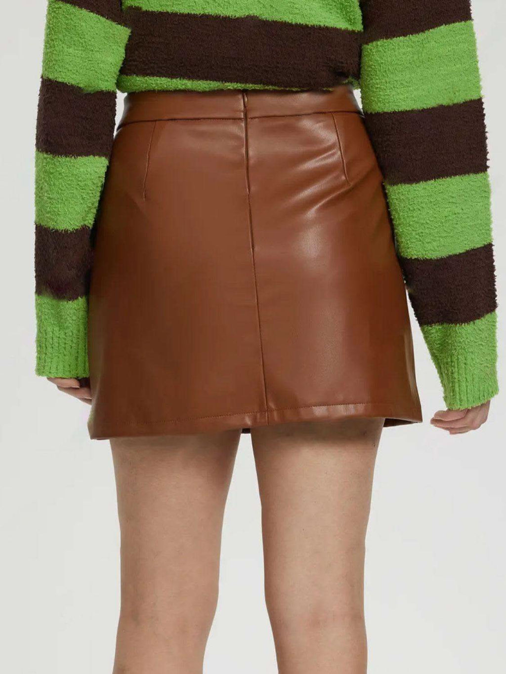 Mini Skirt with Zipper - SwagglyLife Home & Fashion