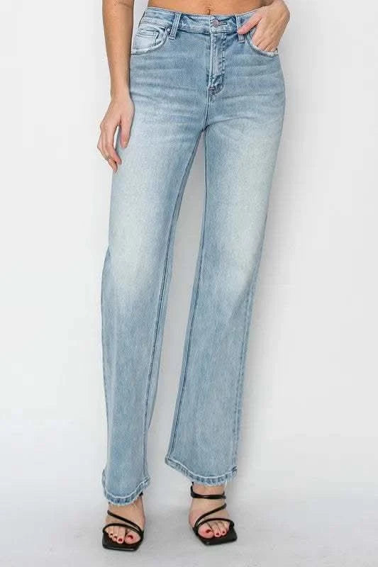 RISEN Full Size High Rise Straight Jeans Plus Size in - photo