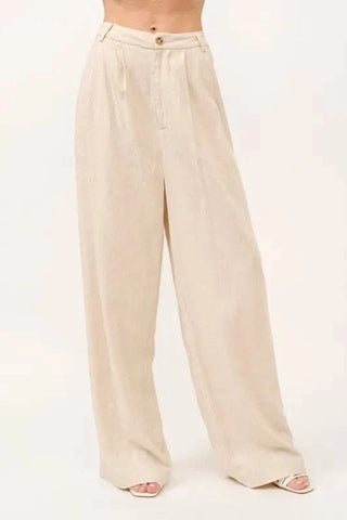 And The Why High-Rise Wide Leg Linen Blended Pants - SwagglyLife Home & Fashion And The Why High-Rise Wide Leg Linen Blended Pants - SwagglyLife Home & Fashion