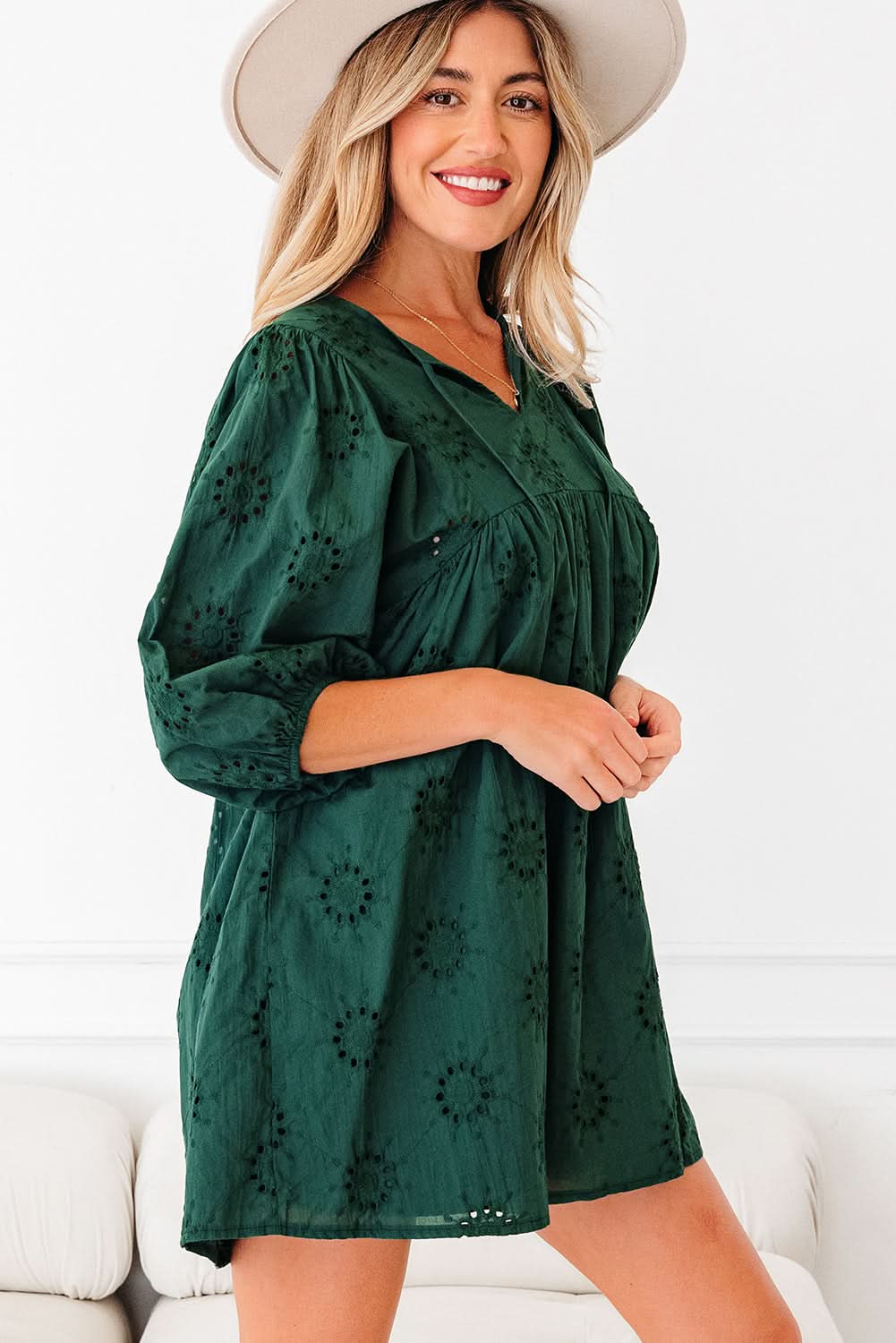 Beth Sleeve Swing Mini Dress in - Mini Dresses photo