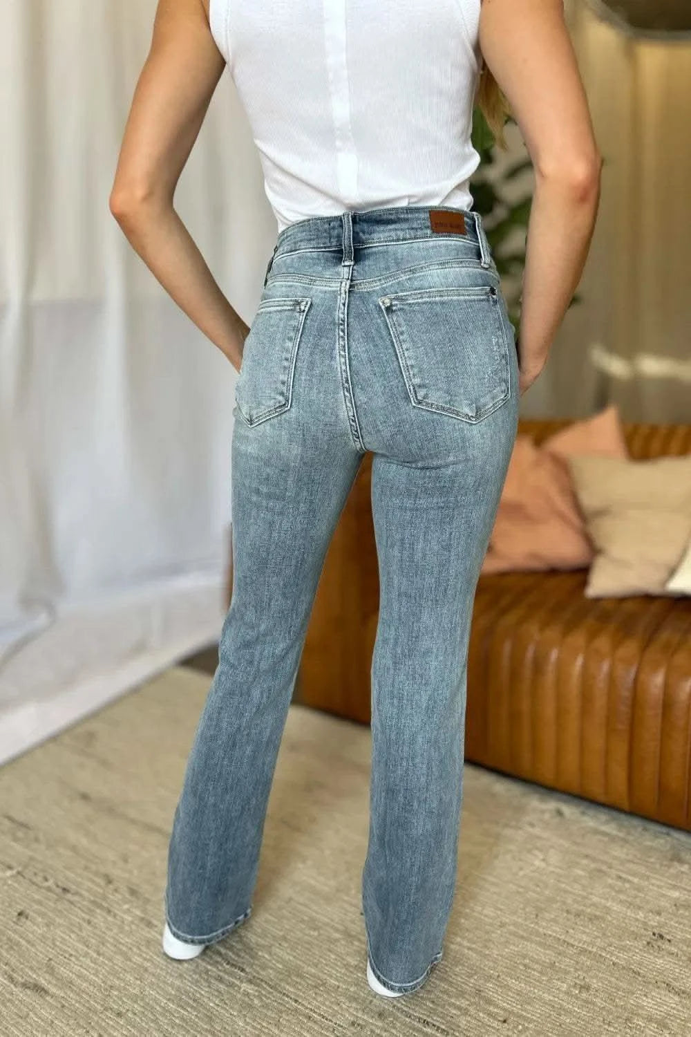 Judy Blue Full Size Medium Rise Bootcut Jeans in - photo