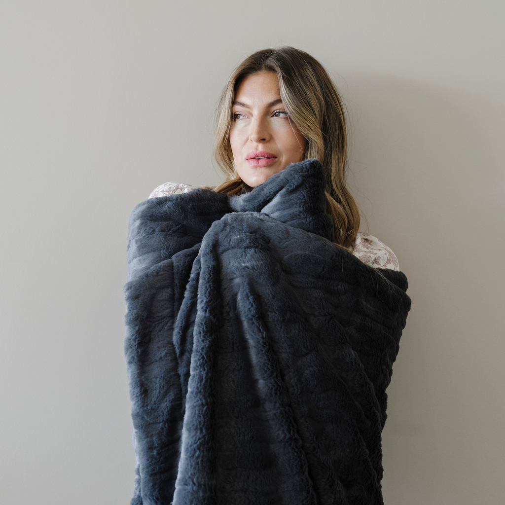 PATTERNED FAUX FUR XL THROW BLANKETS in - photo