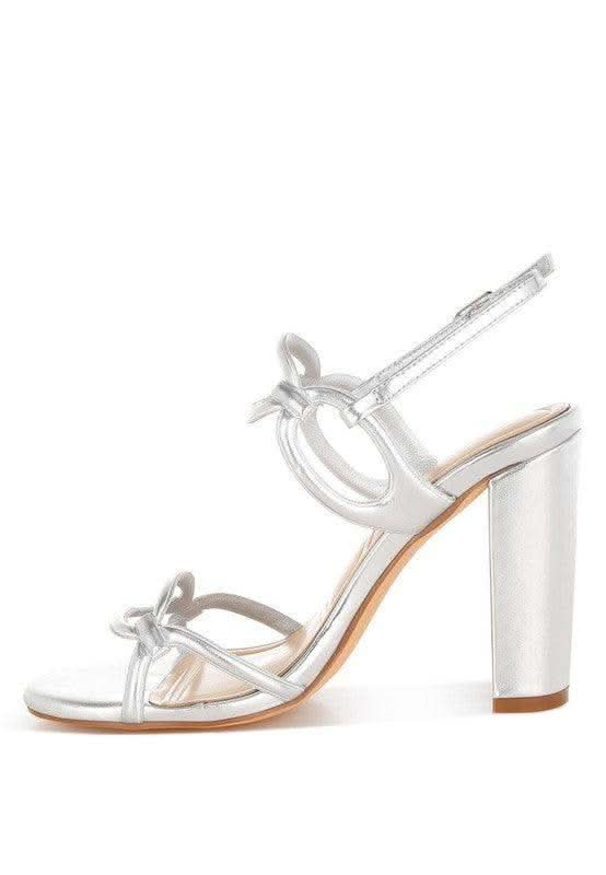 Ryzah Metallic Cut Out Chain Sandals in - photo