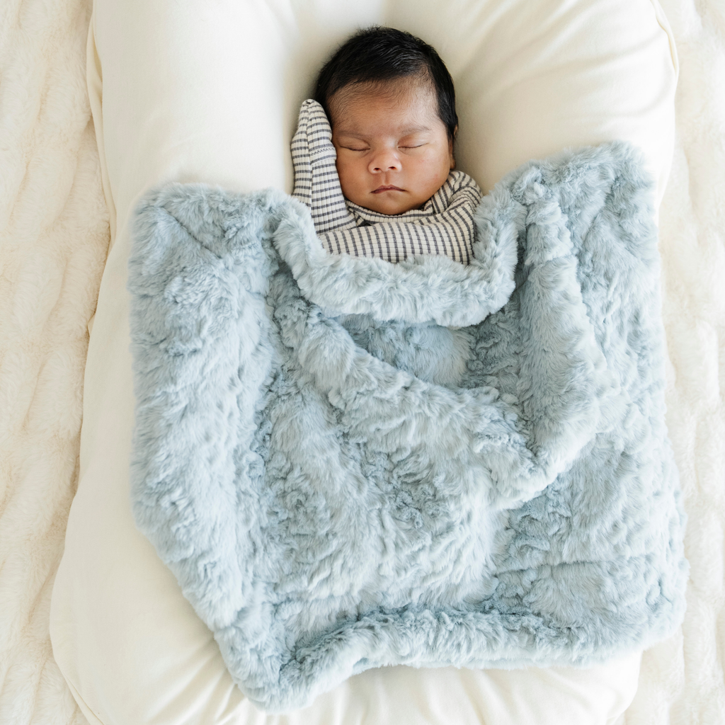 Saranoni Dream Mini Blankets in Heather Blue - photo