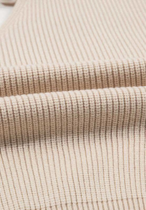 Tied Back V-Neck Long Sleeve Sweater in - sweaters photo