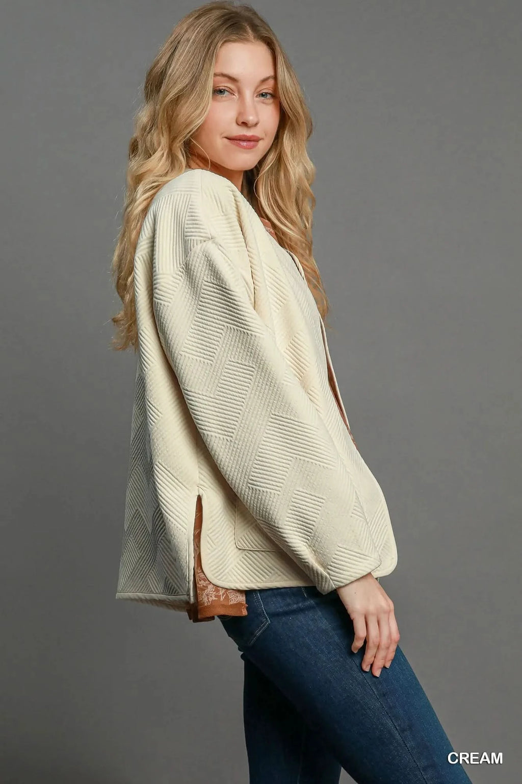 Umgee Textured Jacquard Jacket in - photo