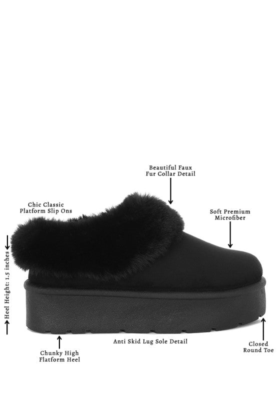Aniso Faux Fur Slip On Snow Boots in - photo