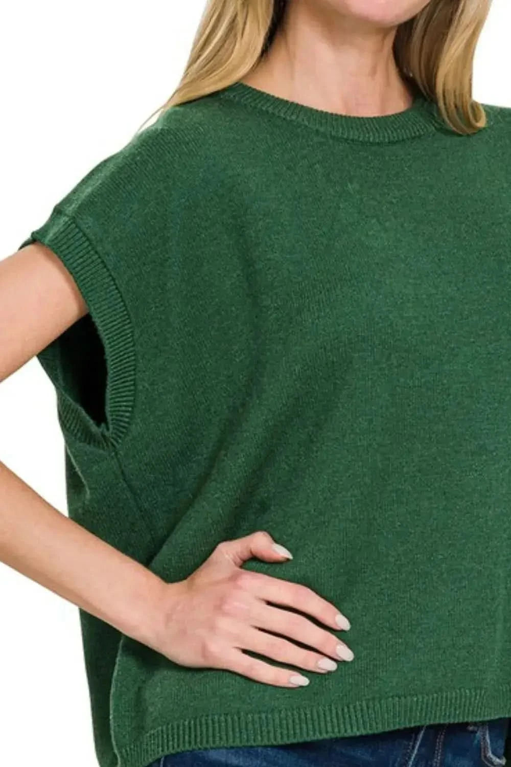 Zenana Oversized Viscose Sweater Vest in - photo