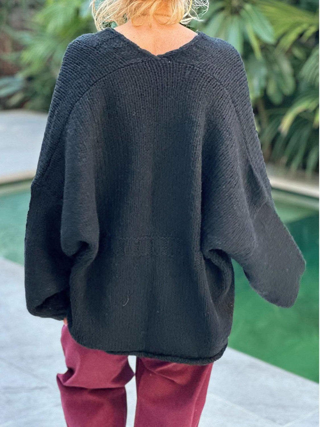 Pocketed V-Neck Button Up Cardigan in - Cardigans photo