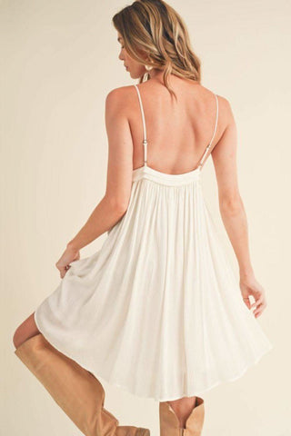 Aemi + Co Ruched Plunge Mini Cami Dress - SwagglyLife Home & Fashion Aemi + Co Ruched Plunge Mini Cami Dress - SwagglyLife Home & Fashion