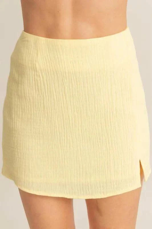 HYFVE Ruched Bra Top and Mini Skirt Set - SwagglyLife Home & Fashion