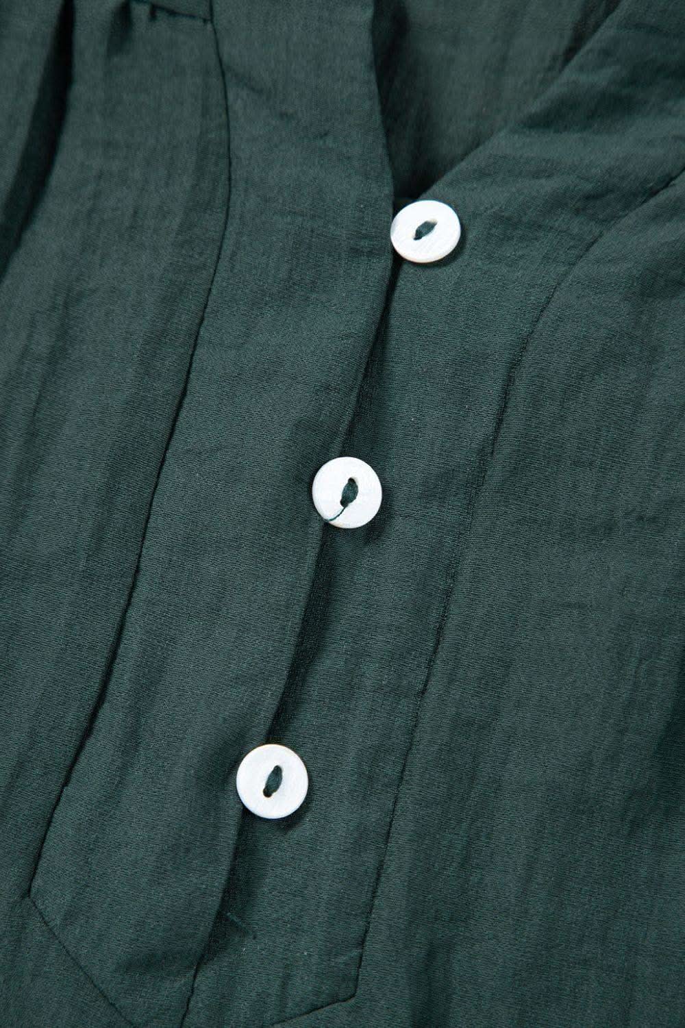 Frilled Notched Ruffled Cap Sleeve Blouse in - tops photo