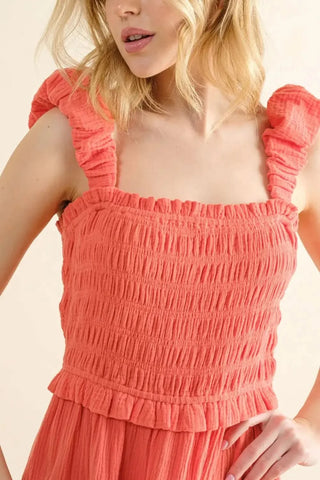 And The Why Smocked Ruffled Tiered Dress - SwagglyLife Home & Fashion And The Why Smocked Ruffled Tiered Dress - SwagglyLife Home & Fashion