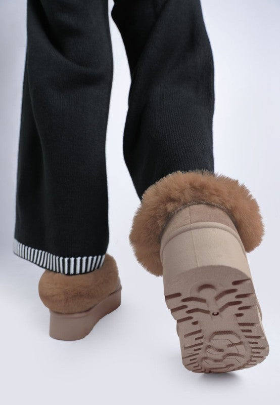Aniso Faux Fur Slip On Snow Boots in - photo