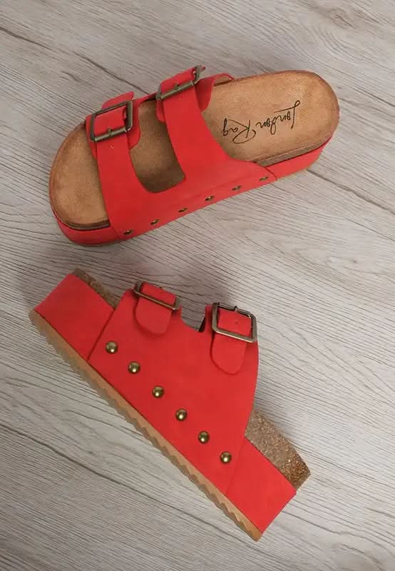 Impala Studded Faux Leather Slip Ons in - photo