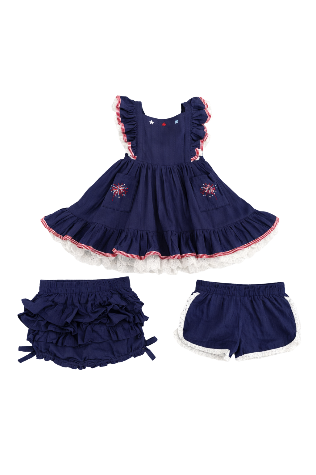 Lady Liberty Pinafore Set in - 4th of July Collection photo