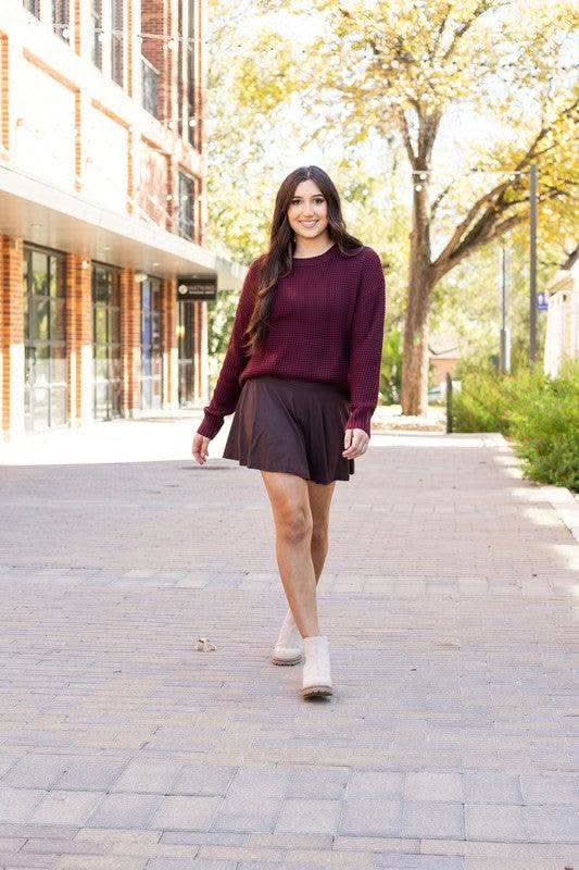 The Britt - Brown Skort - SwagglyLife Home & Fashion