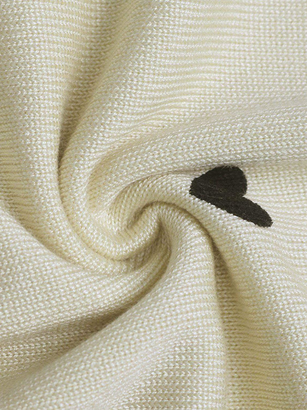 Perfee Heart Round Neck Long Sleeve Knit Top in - tops photo