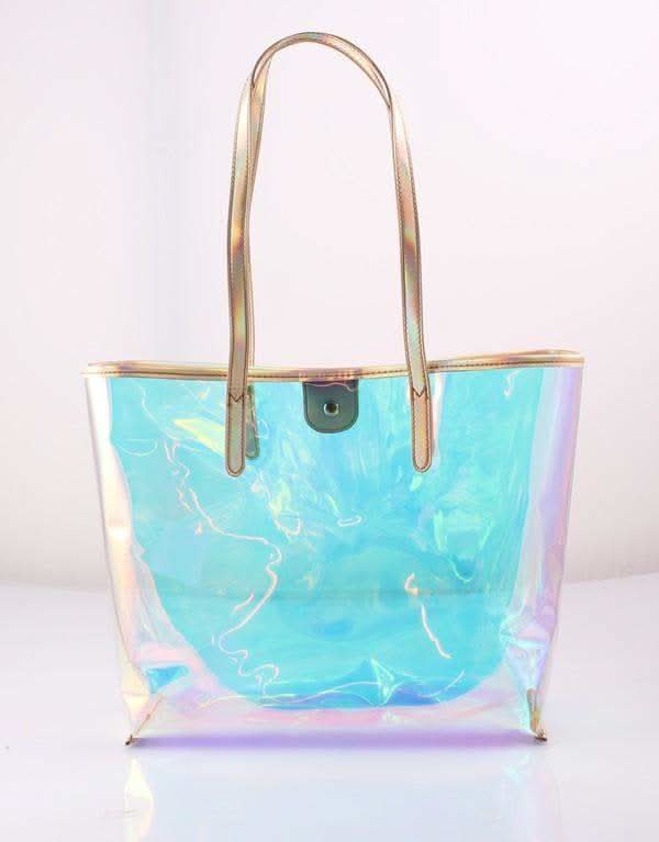 Holographic Clear Tote Bag - SwagglyLife Home & Fashion