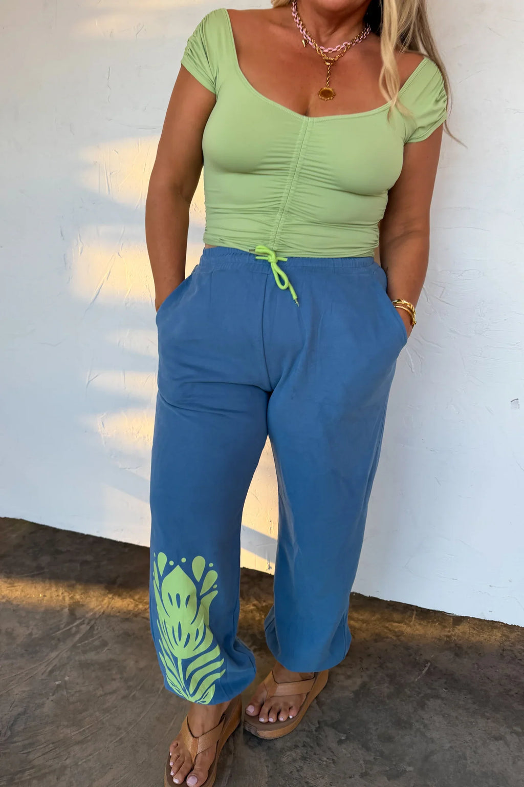 PREORDER: Blakeley Flower Power Joggers in - Womens photo