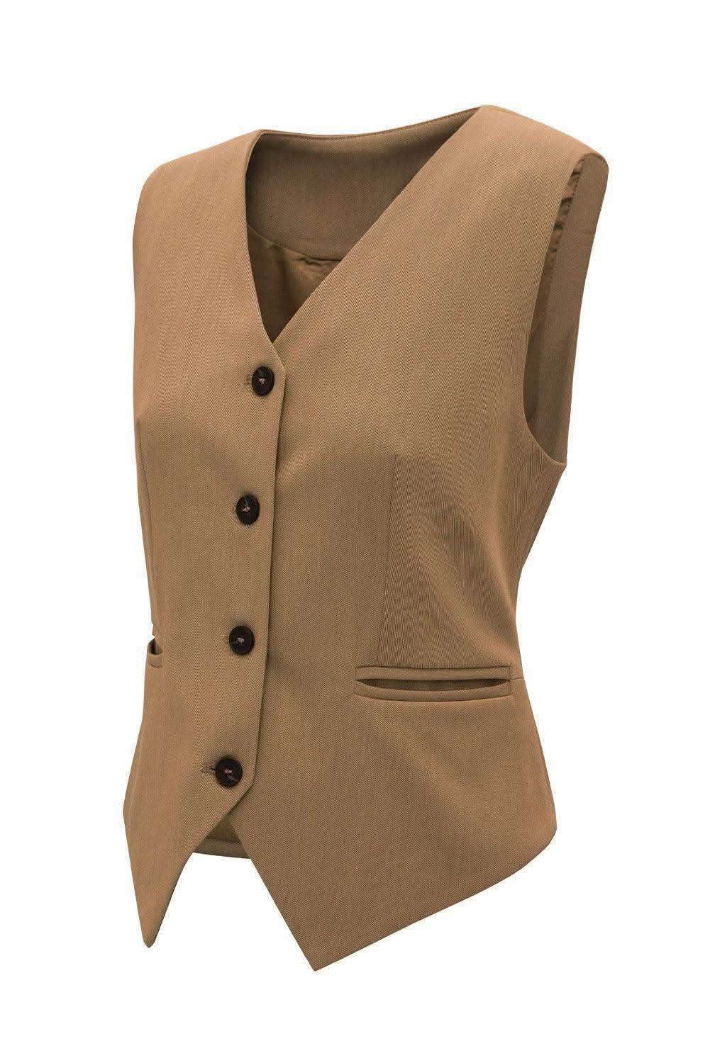 Pocketed Button Up Vest - SwagglyLife Home & Fashion