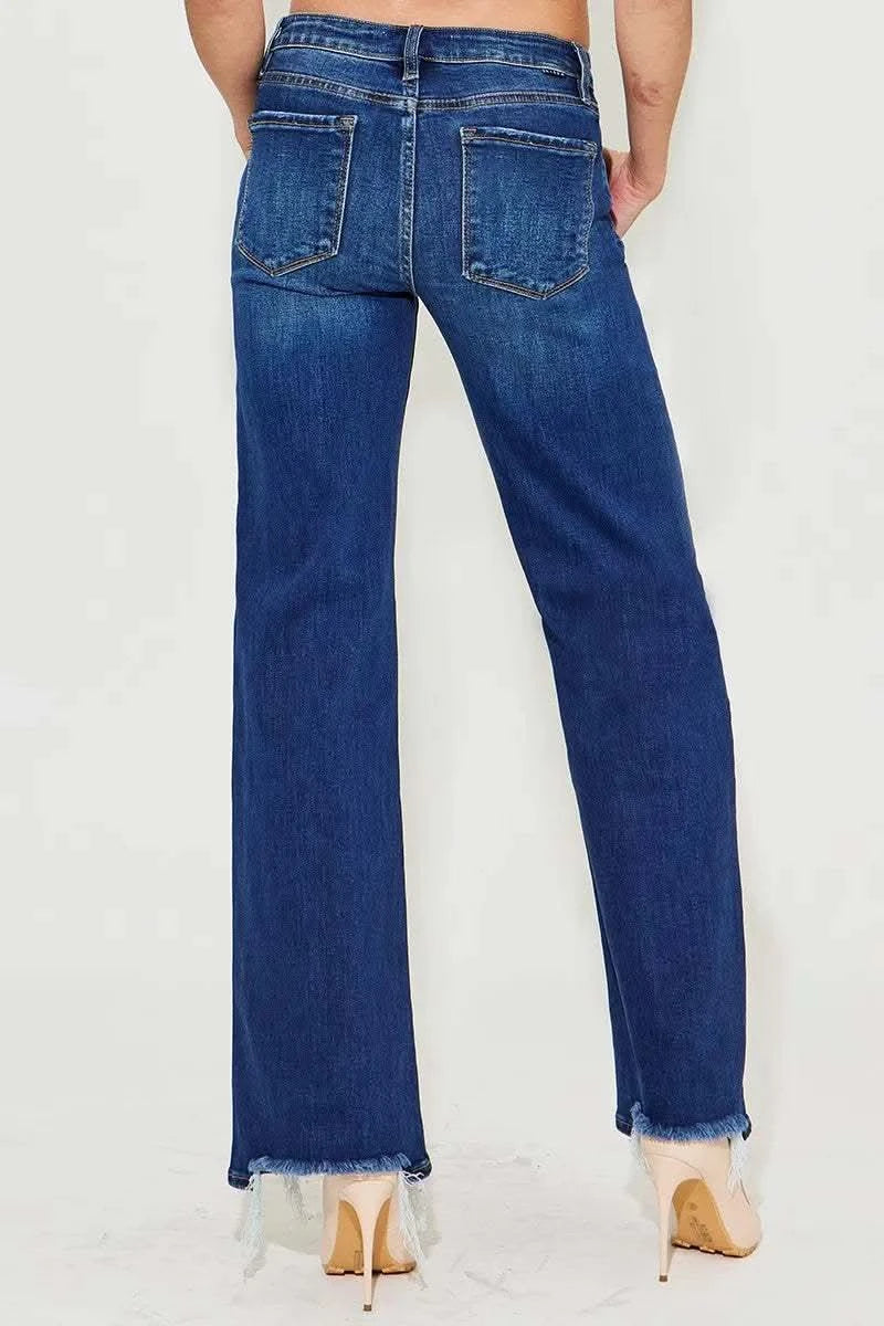 RISEN Full Size Low Rise Wide Leg Jeans Plus Size in - photo