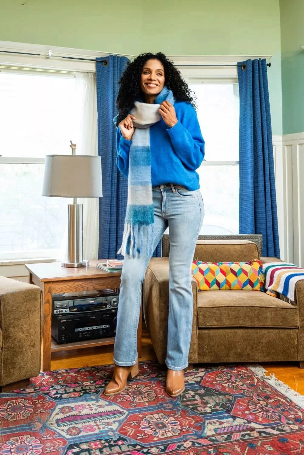 Judy Blue Mid Rise Thermal Bootcut Jeans in LT - photo