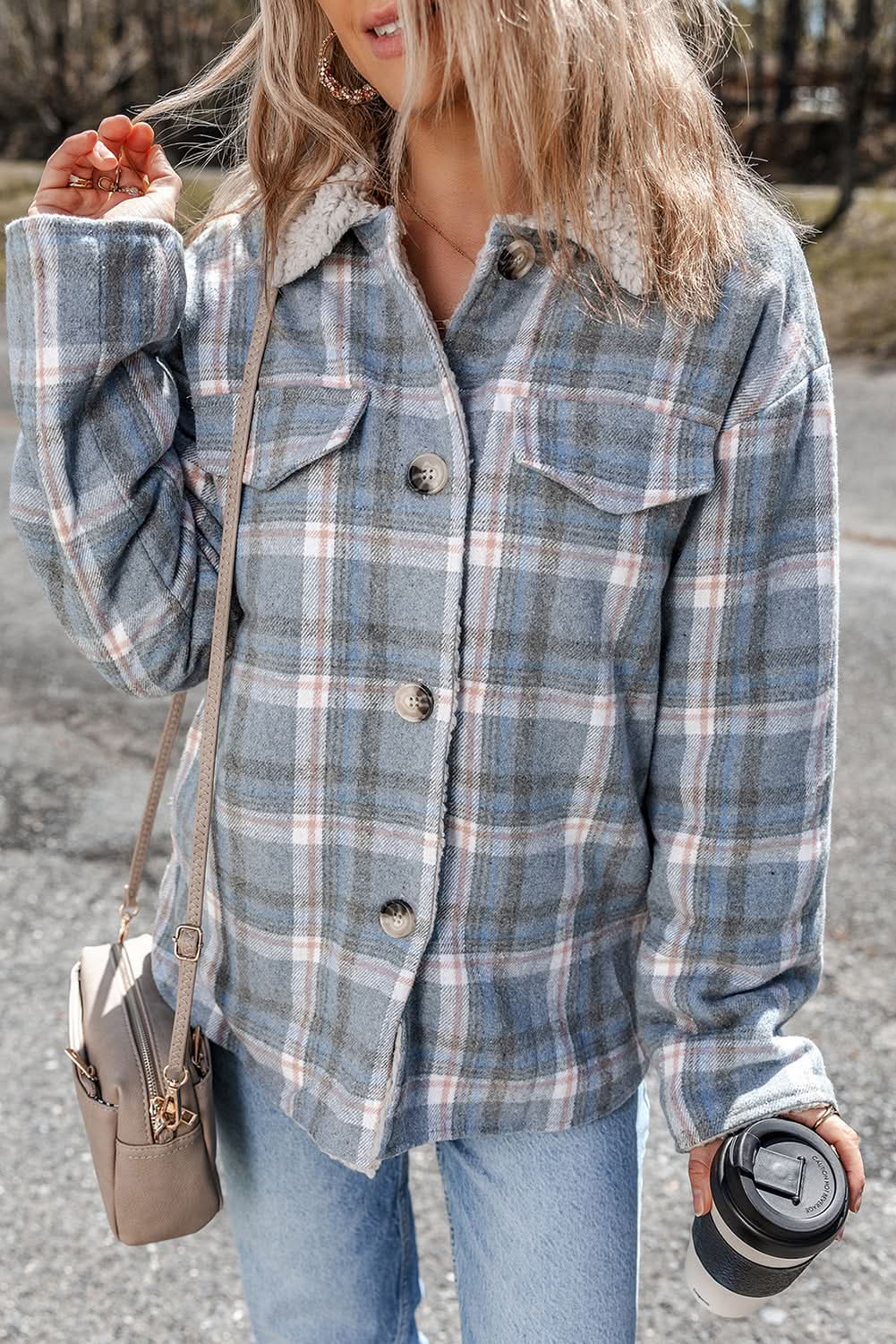Madison Cuffs Patchwork Plaid Shirt in - Plaid Shackets photo