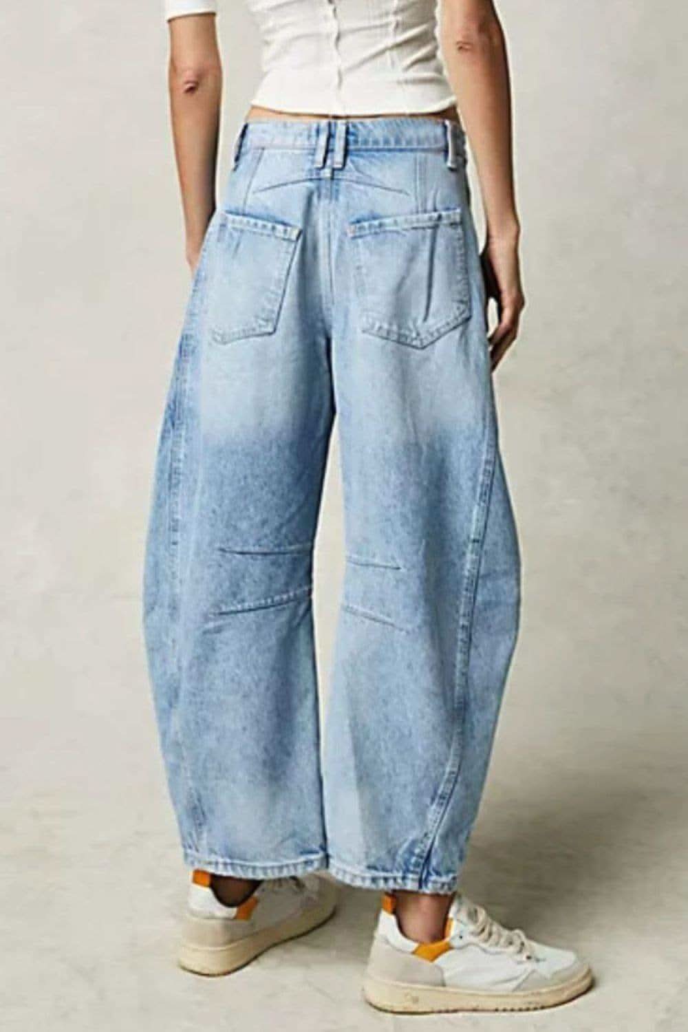 Stacy Wide Leg Jeans with Pockets - SwagglyLife Home & Fashion