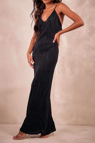 Backless Printed Maxi Cami Dress - SwagglyLife Home & Fashion Backless Printed Maxi Cami Dress - SwagglyLife Home & Fashion