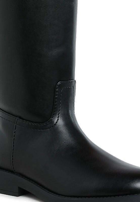 Rag Company Kiang Metal Chain Link Detail Calf Boots in - Boots photo