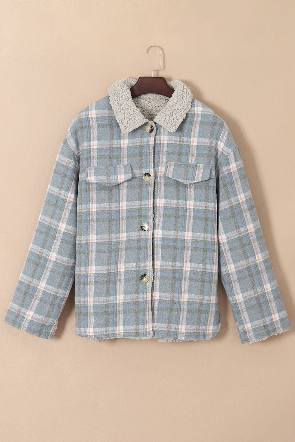 Madison Cuffs Patchwork Plaid Shirt in - Plaid Shackets photo