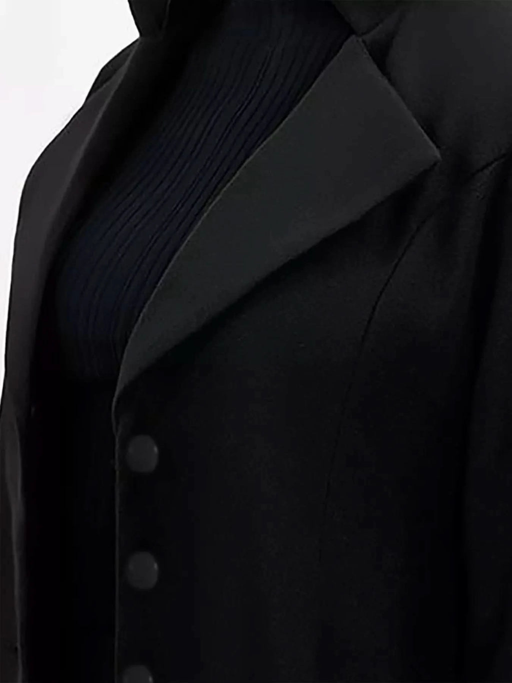 Single-Breasted Long Sleeve Overcoat Plus Size in - photo