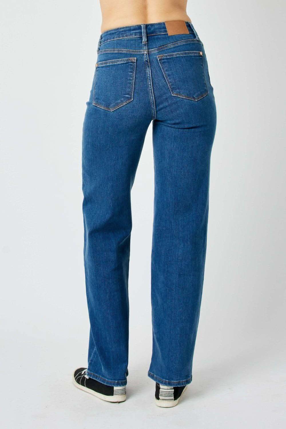 Judy Blue Full Size High Rise Straight Jeans - SwagglyLife Home & Fashion