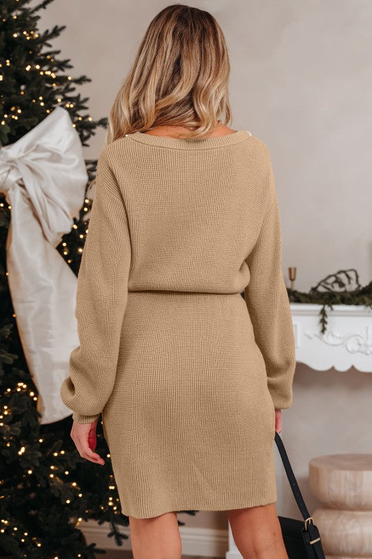 Zariah Embellished Keyhole Ribbed Sweater in - photo