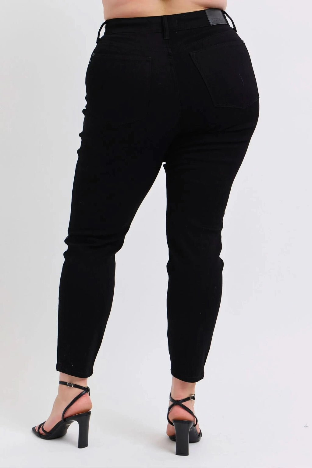 Judy Blue Plus Size HW Faux Leather Skinny Pants in - photo