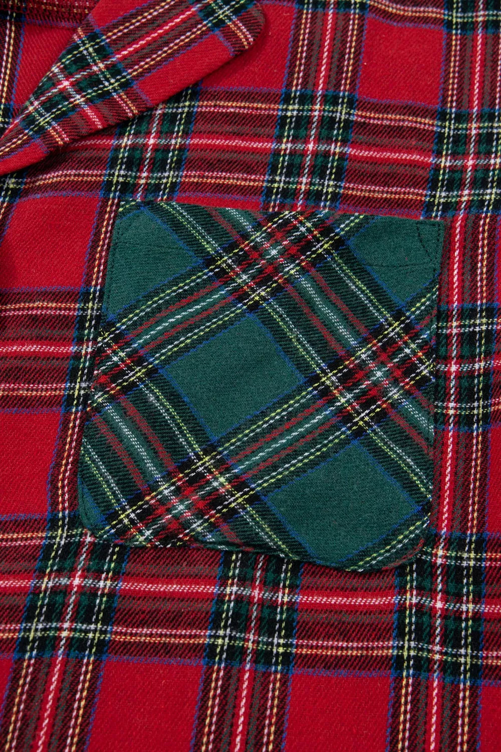 Plaid Patch Long Sleeve Holiday Pajama Set in - photo