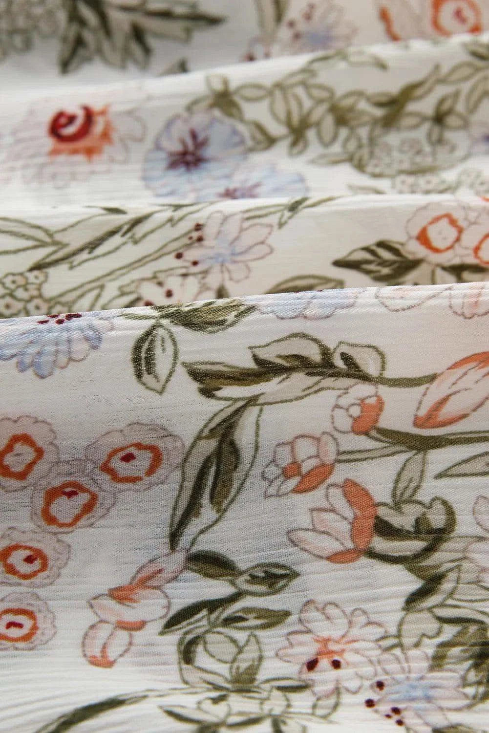 Printed Mock Neck Long Sleeve Mini Dress in - Dresses photo