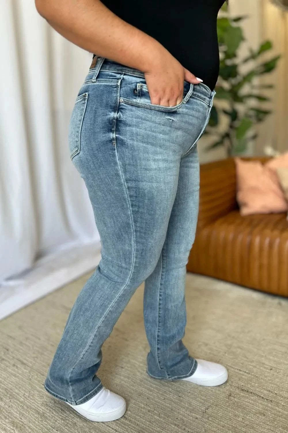 Judy Blue Full Size Medium Rise Bootcut Jeans in - photo