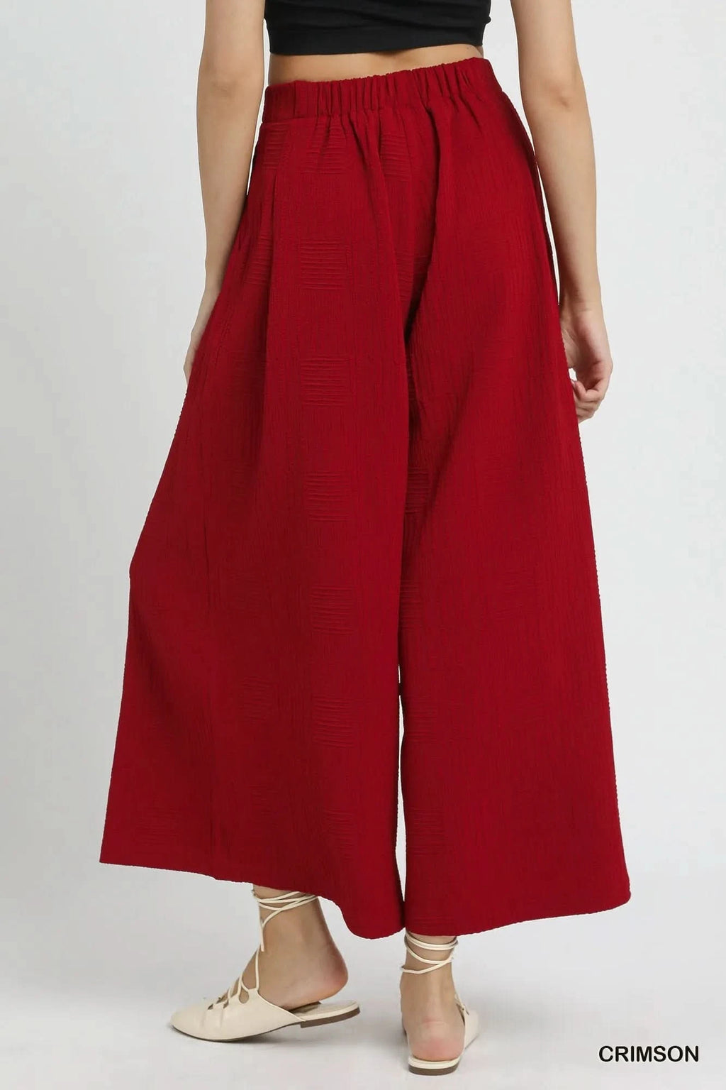 Umgee Elastic Waist Wide Leg Pants in - photo