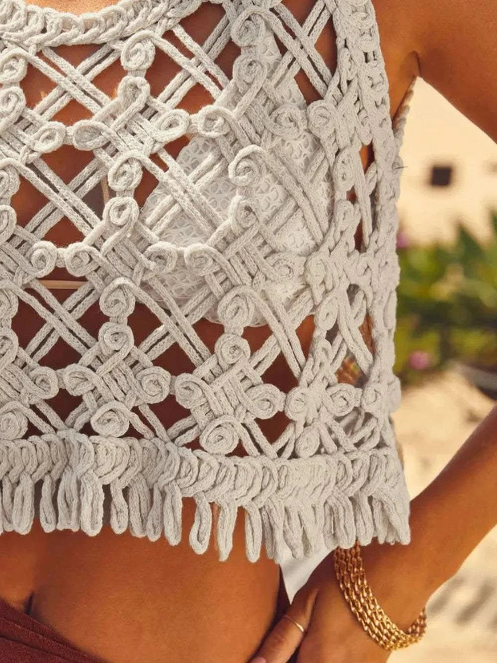 Cutout Round Neck Tank in - photo
