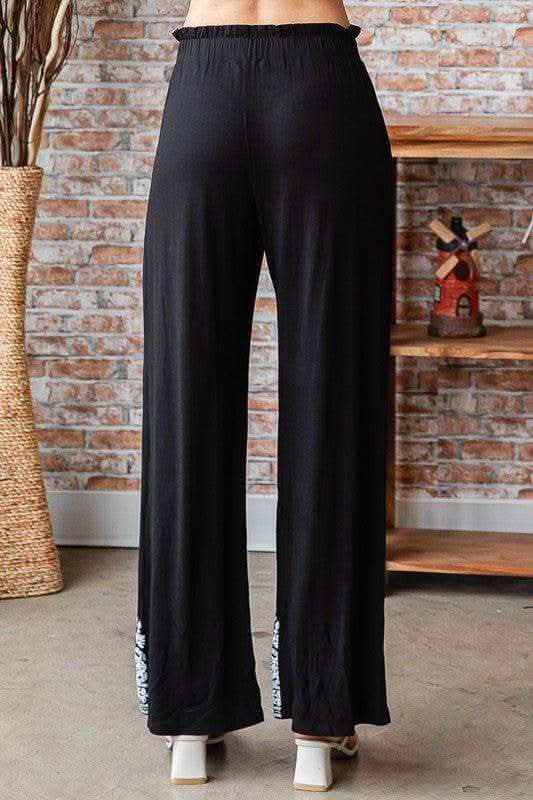 Heimish Full Size Solid Damask Casual Pants Plus Size in - Pants photo