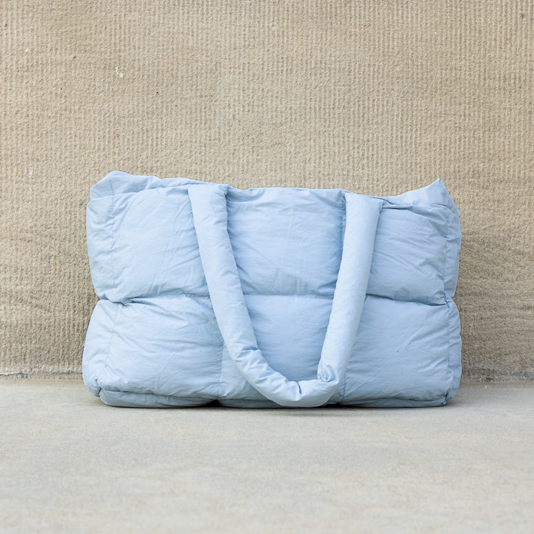 Daphne Puffer Tote in Powder Blue - photo