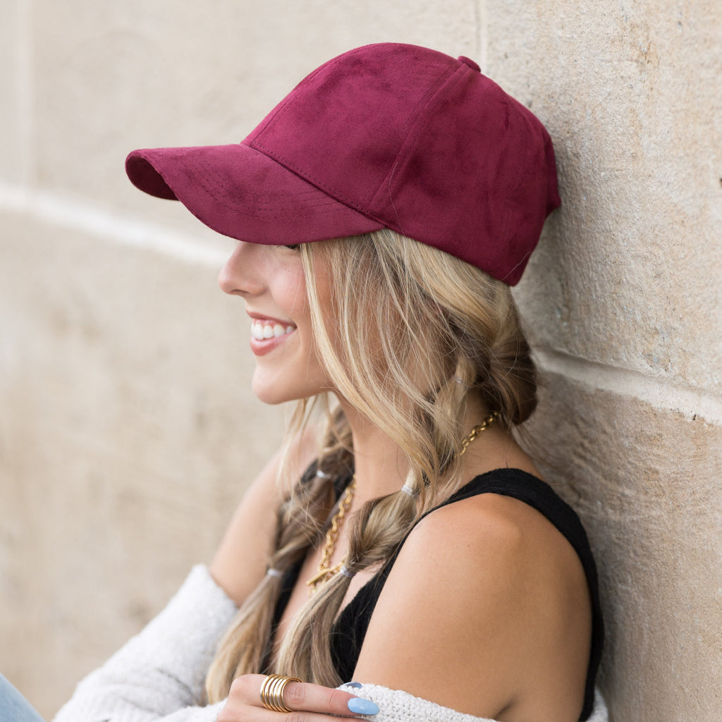 Suede Boyfriend Ball Cap in - Baseball Caps photo
